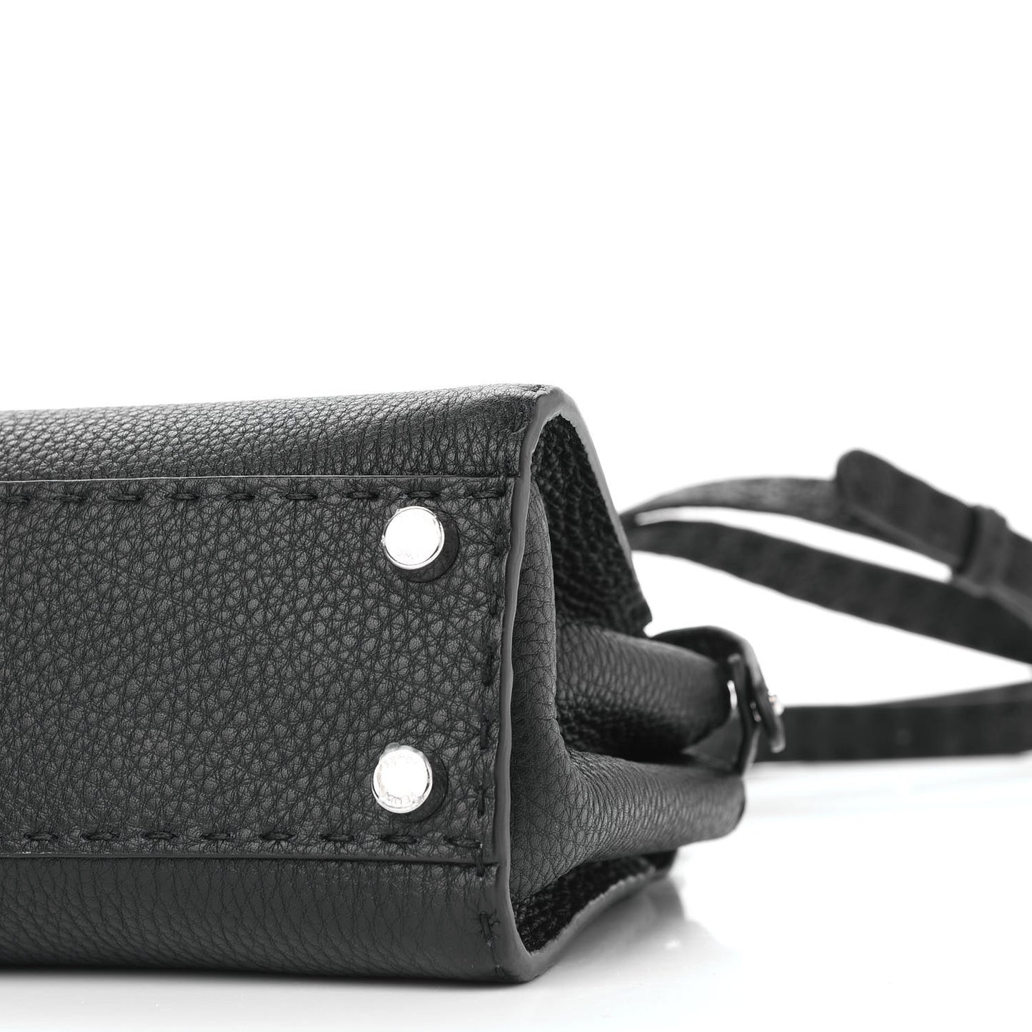 Cuoio Romano Selleria Bi-Color Mini Peekaboo Iconic Satchel Black Mou