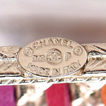 Chanel Lambskin Chain Rainbow CC Brooch Gold Multicolor 4 of 5