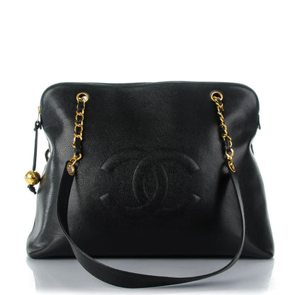 Chanel Caviar Large CC Shoulder Bag Black 1 of 7
