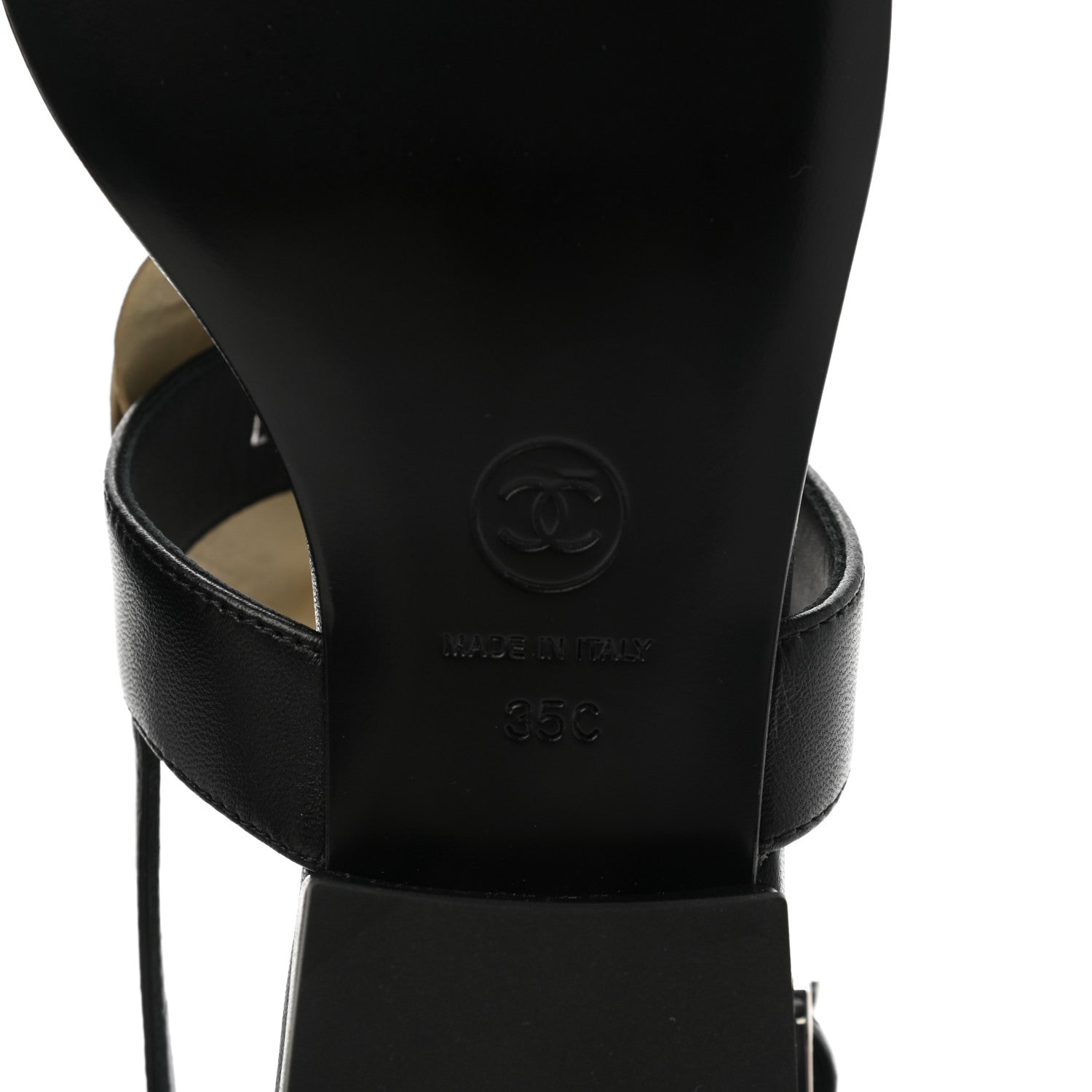 Chanel Lambskin Camellia Thong Sandals 35 Black White 6 of 9