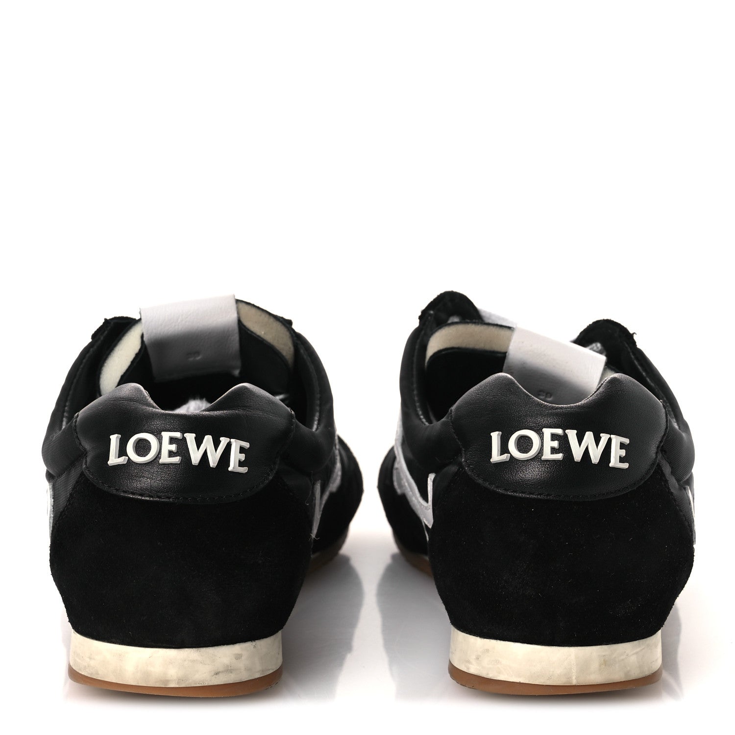 Loewe Nylon Suede Ballet Runners 2.0 Sneakers 39 Black White 5 of 13