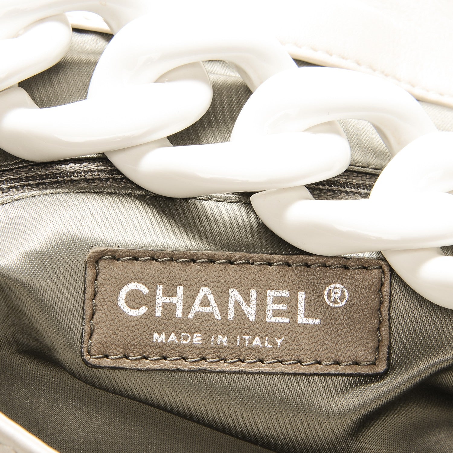 Chanel Calfskin Modern Chain Rhodoid Hobo White 6 of 7