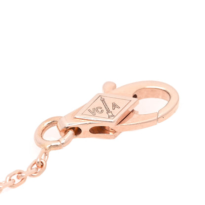 Van Cleef & Arpels 18K Rose Gold Carnelian Sweet Alhambra Pendant Necklace 5 of 7