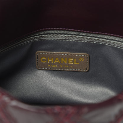 Chanel Calfskin Stitch Triptych Flap Burgundy 6 of 12