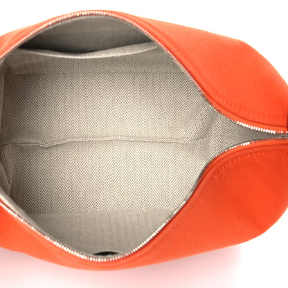 Hermes Canvas Small Bride-A-Brac Pouch Orange Burgundy 5 of 8