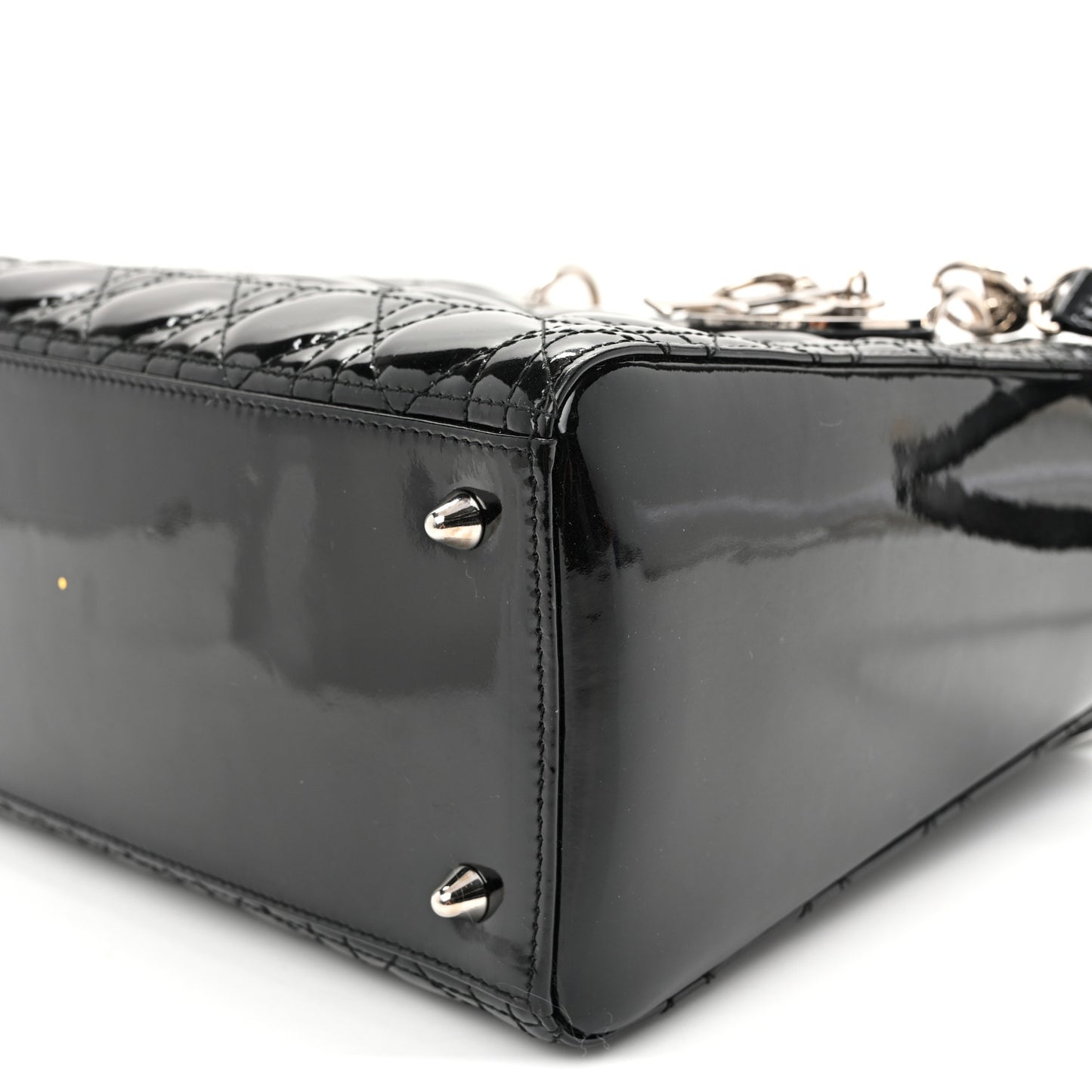Patent Cannage Medium Lady Dior Black