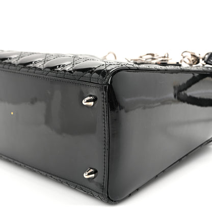 Christian Dior Patent Cannage Medium Lady Dior Black 9 of 9