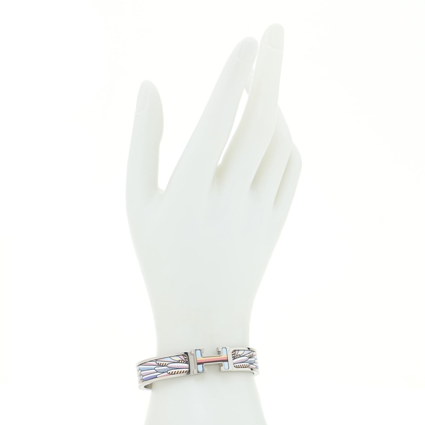 Enamel Narrow Pegase Pop Clic Clac H Bracelet PM Album De Soie Bis