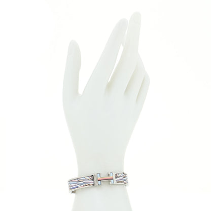 Hermes Enamel Narrow Pegase Pop Clic Clac H Bracelet PM Album De Soie Bis 2 of 6