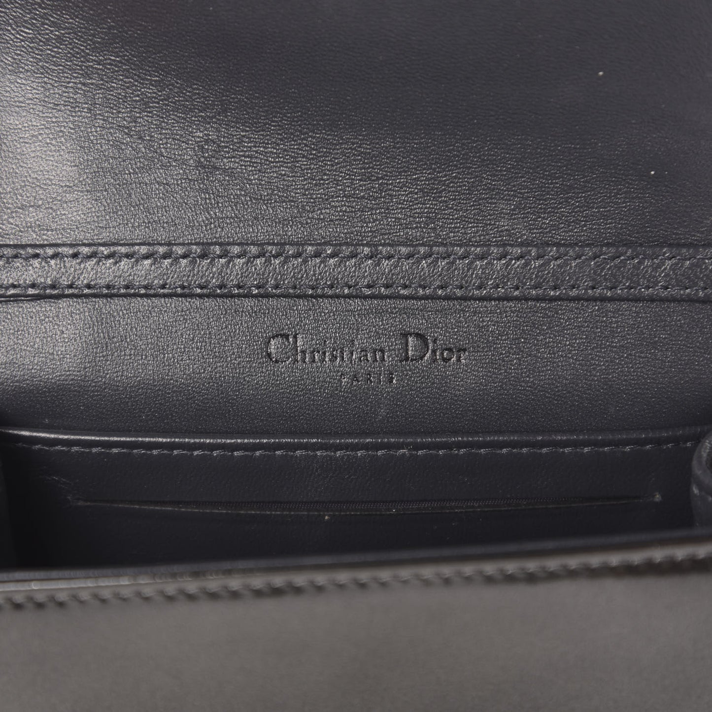 Metallic Patent Micro-Cannage Baby Diorama Flap Bag Onyx Black