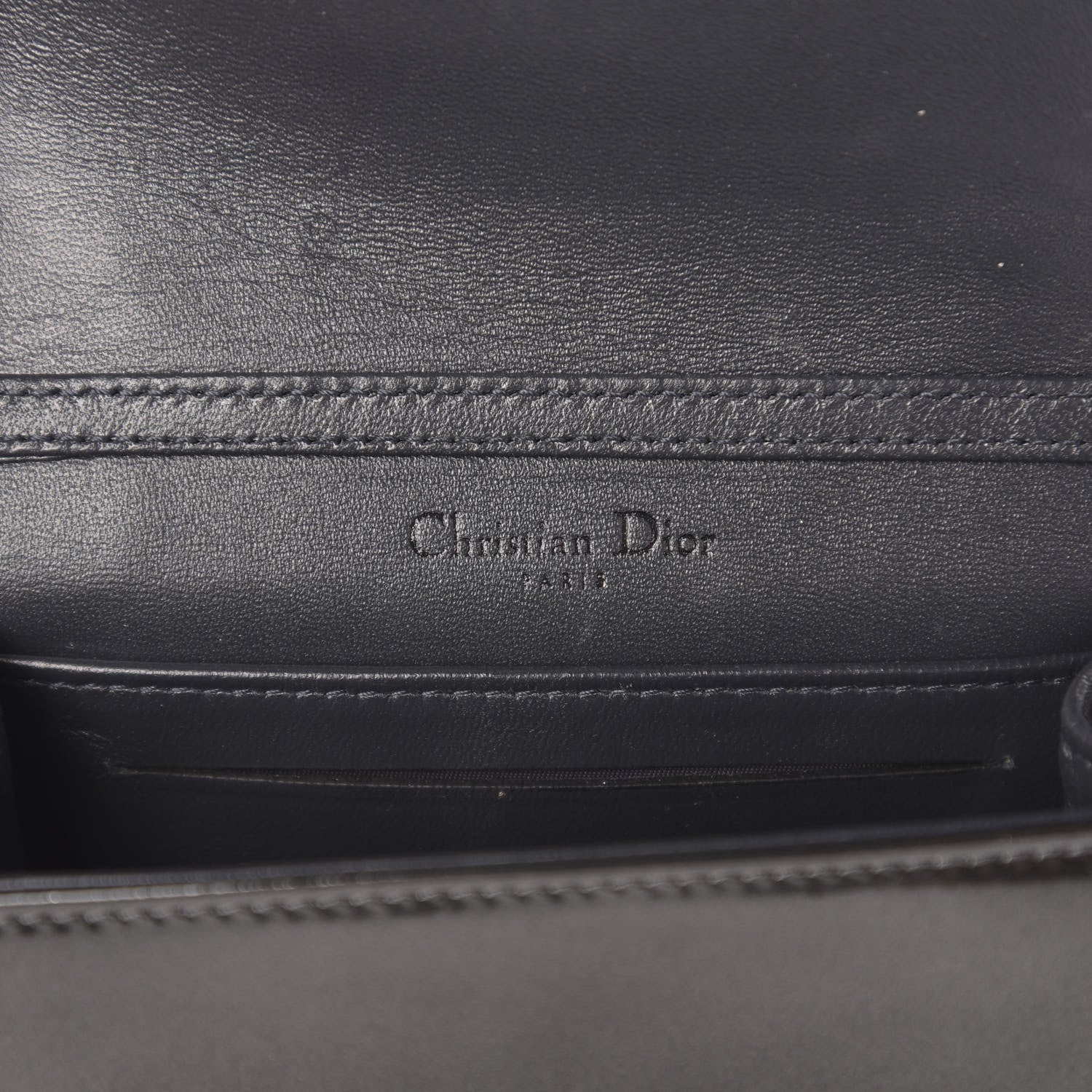 Christian Dior Metallic Patent Micro-Cannage Baby Diorama Flap Bag Onyx Black 6 of 9