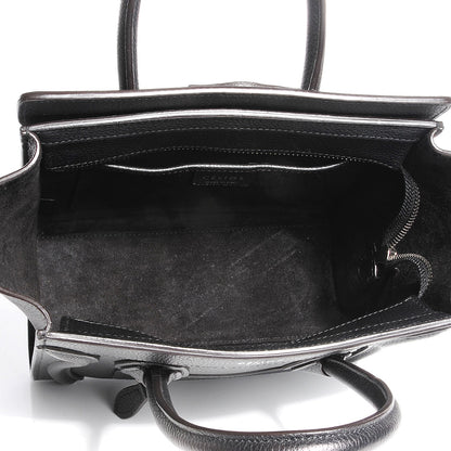 Celine Drummed Calfskin Nano Luggage Black 7 of 9