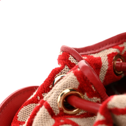 Valentino Garavani Toile Iconographe Nappa Le Cinquième Bucket Bag Naturale Rosso Valentino 10 of 10