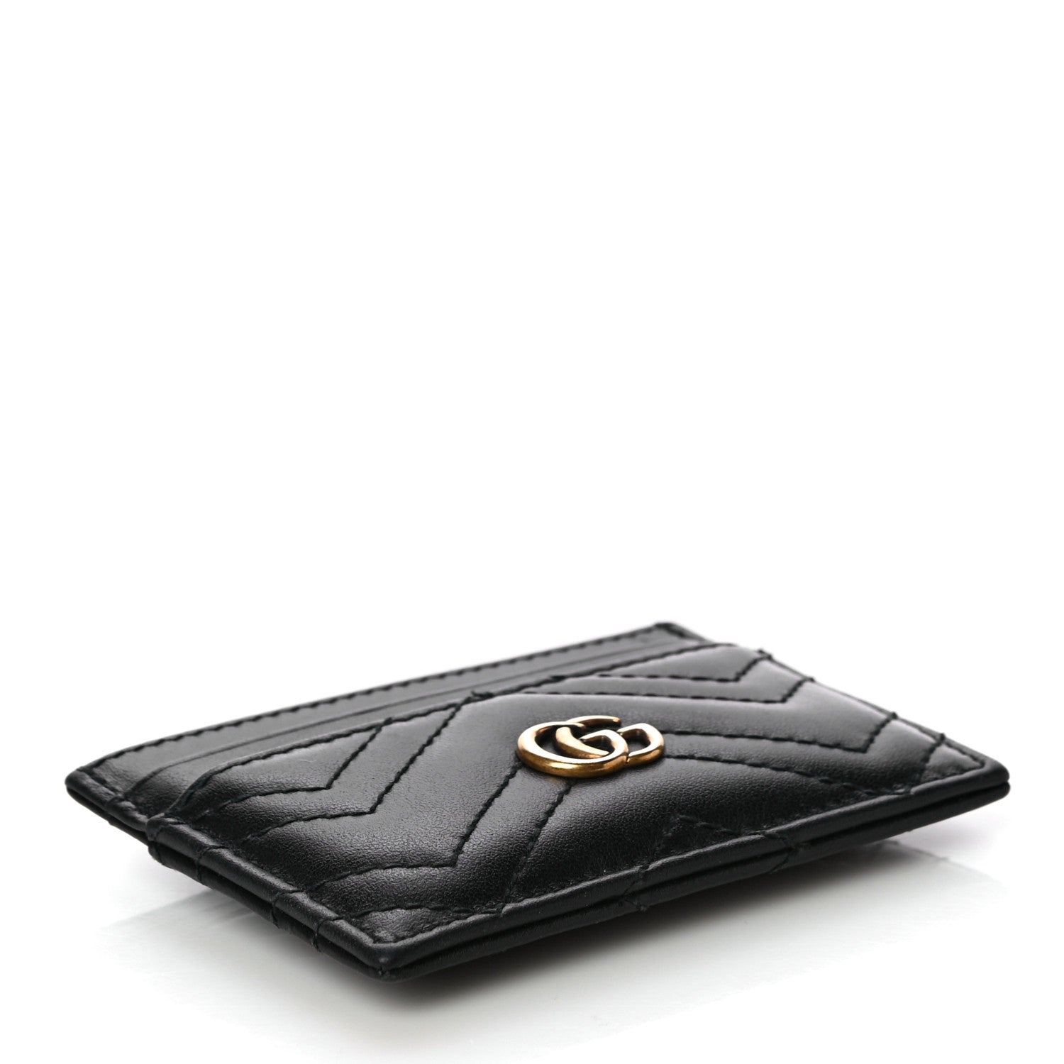 Gucci Calfskin Matelasse GG Marmont Card Holder Black 4 of 11