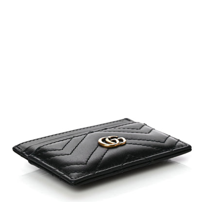 Gucci Calfskin Matelasse GG Marmont Card Holder Black 4 of 11