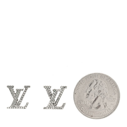 Louis Vuitton Crystal LV Iconic Earrings Silver 2 of 4