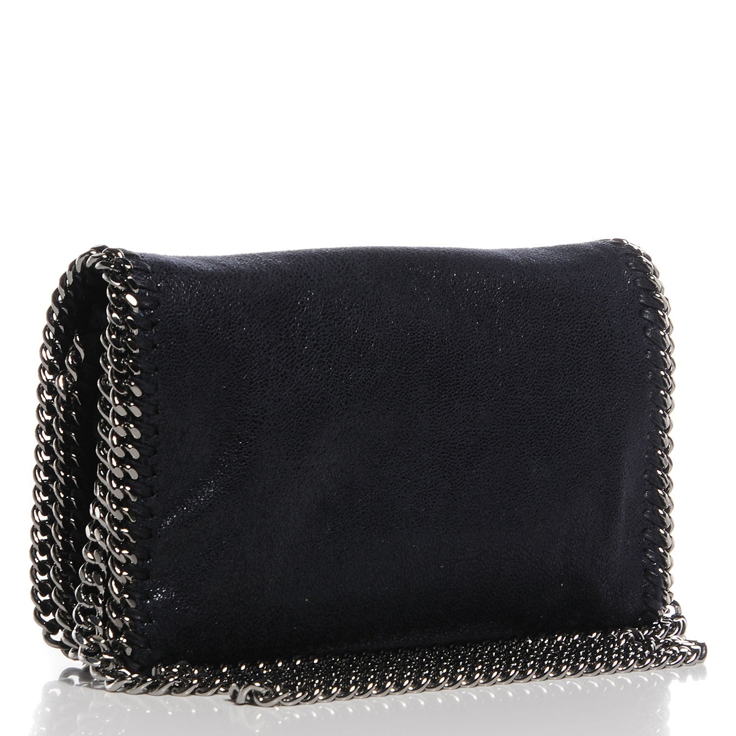 Stella McCartney Faux Leather Shaggy Deer Falabella Crossbody Navy 3 of 10