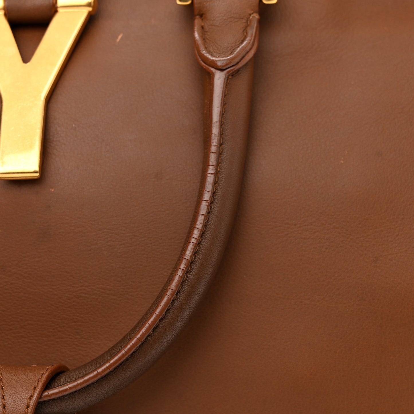 Calfskin Small Classic Y Cabas Cognac