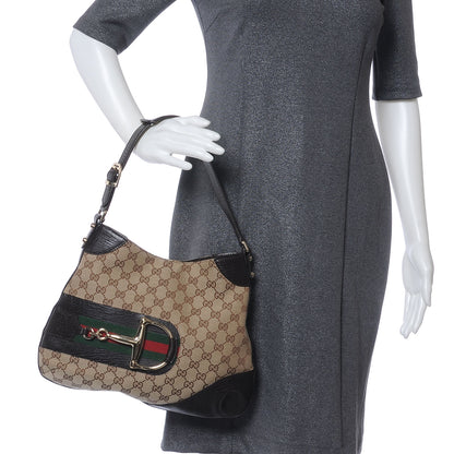 Gucci Monogram Hasler Shoulder Bag Ebony 2 of 7