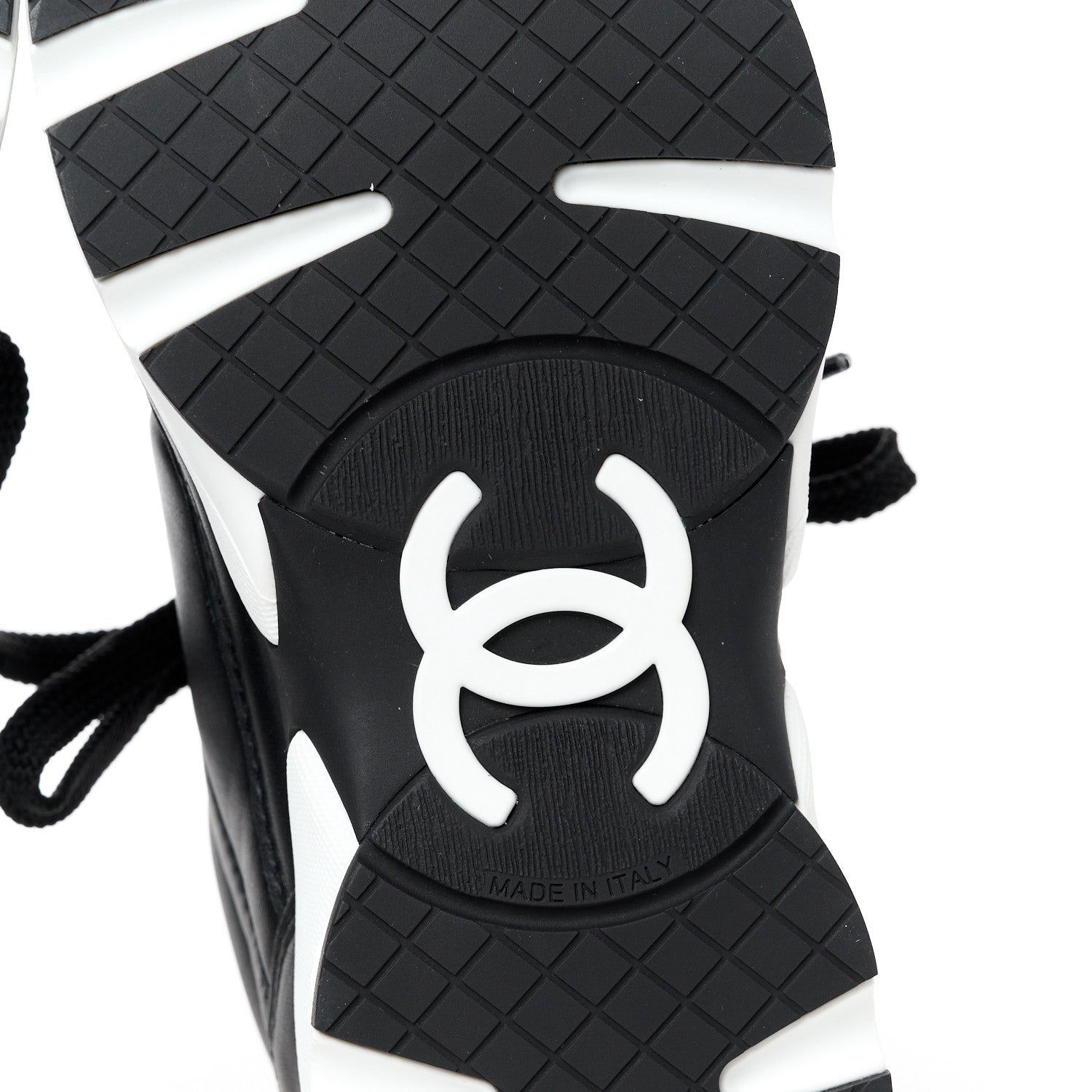 Chanel Calfskin CC Sneakers 35 Black 6 of 9