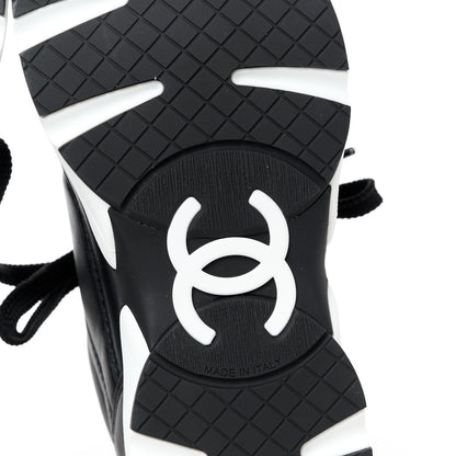 Chanel Calfskin CC Sneakers 35 Black 6 of 9
