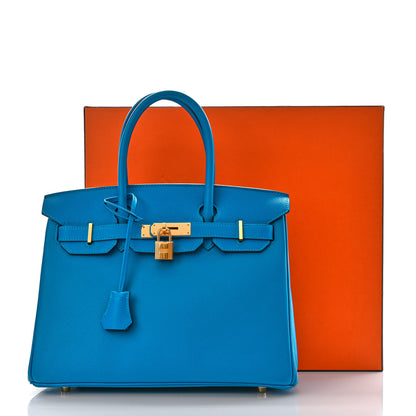 Hermes Epsom BIRKIN 30 Bleu Zanzibar 11 of 11