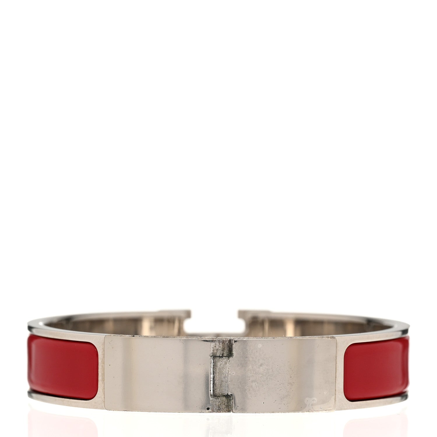 Hermes Enamel Narrow Clic Clac H Bracelet PM Rouge 3 of 5