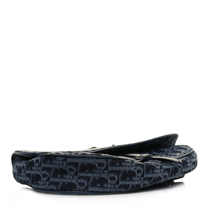 Christian Dior Oblique Mens Saddle Bag Blue 4 of 9