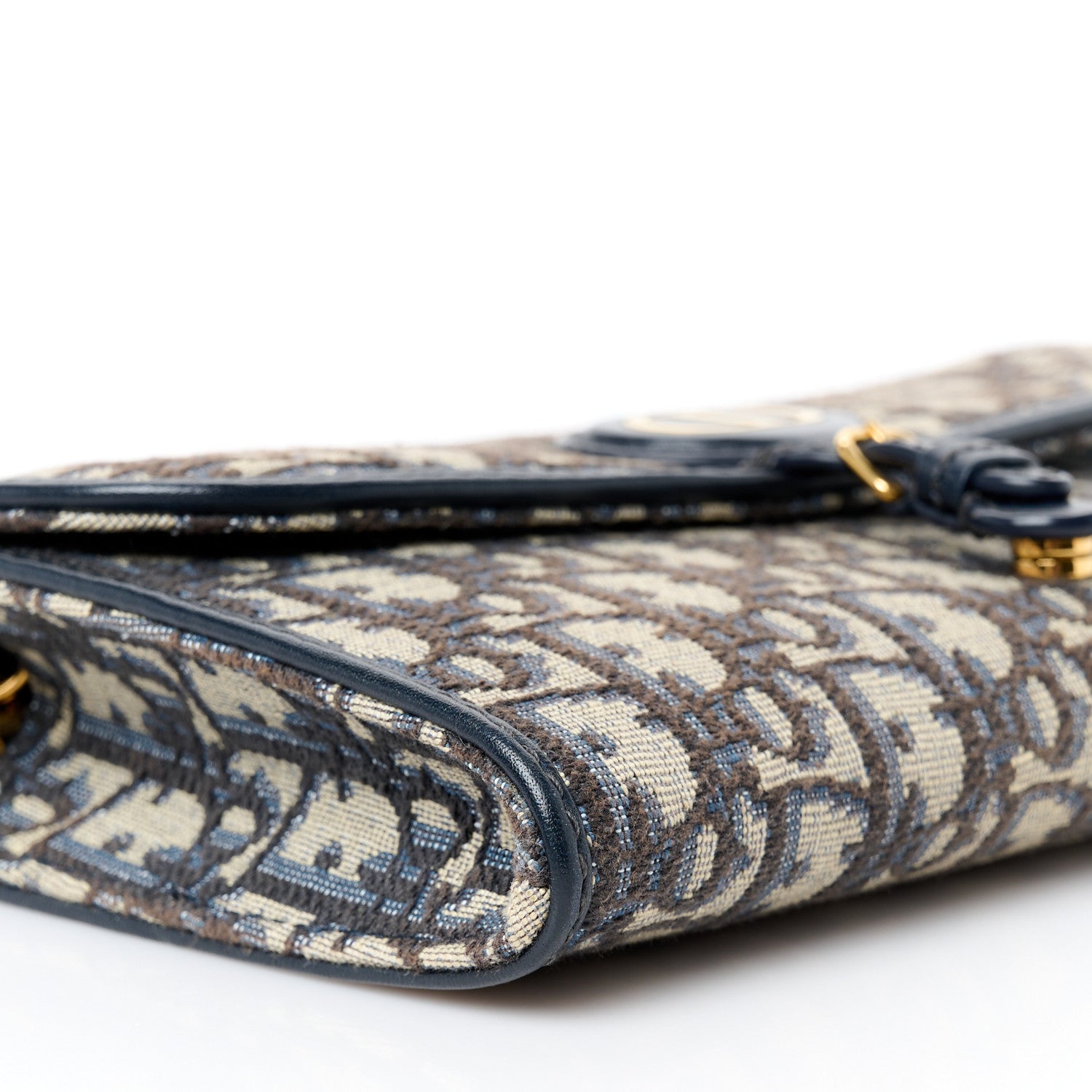 Christian Dior Oblique Bobby East West Pouch With Chain Blue 11 of 12