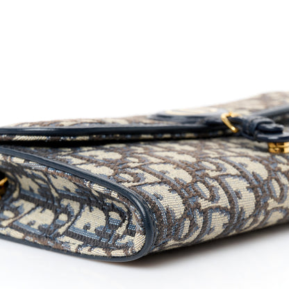 Christian Dior Oblique Bobby East West Pouch With Chain Blue 11 of 12