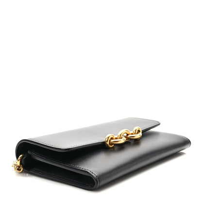 Saint Laurent Smooth Calfskin Le Maillon Chain Wallet Black 3 of 9