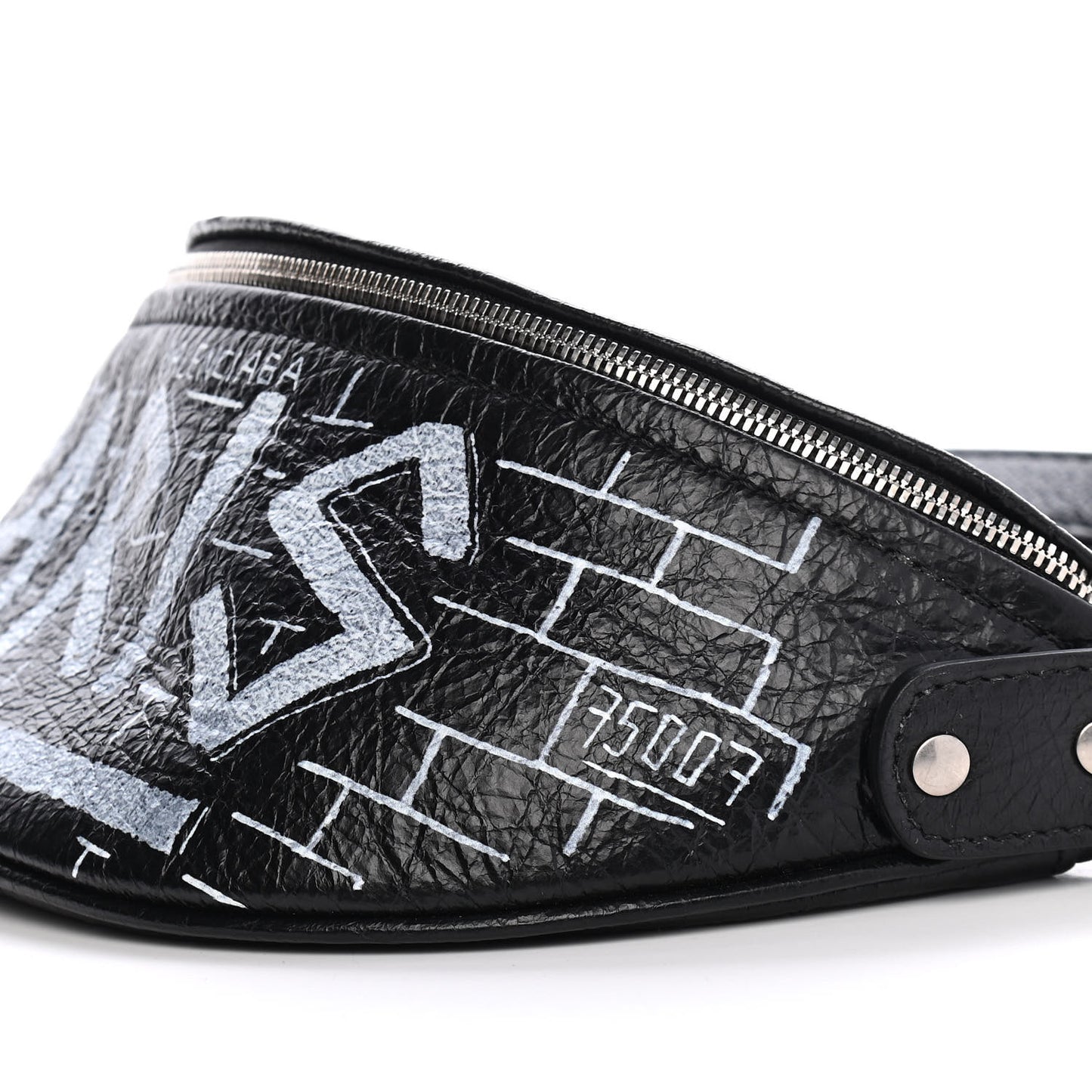 Agneau Arena Graffiti All Over XXS Souvenir Belt Bag Black White