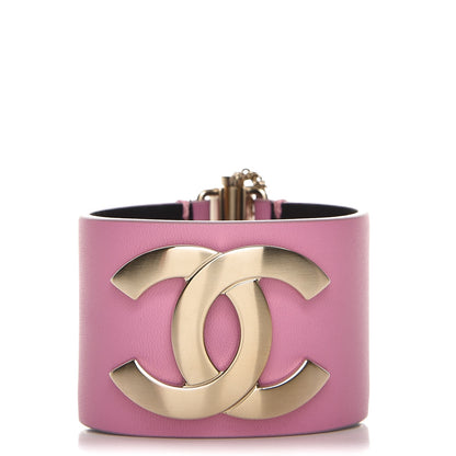 Chanel Calfskin CC Wide Cuff M Pink 1 of 5