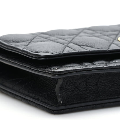 Christian Dior Supple Calfskin Caro Pouch with Chain Black 7 of 8