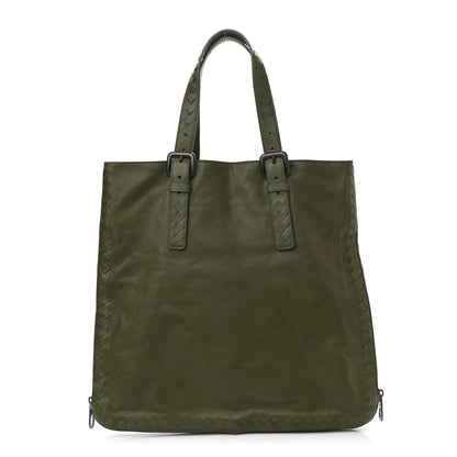 Bottega Veneta Light Calfskin Intrecciato Side Zip Medium Tote Green 1 of 10