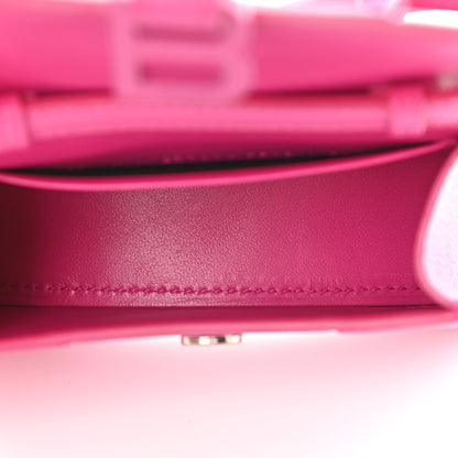Balenciaga Grained Calfskin Tonal B Hourglass Top Handle Bag Mini Fuchsia 5 of 10