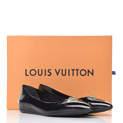 Louis Vuitton Glazed Calfskin Heartbreaker Ballerina Flats 37.5 Black 9 of 9