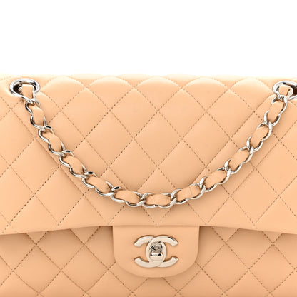 Chanel Lambskin Quilted Medium Double Flap Beige 8 of 11