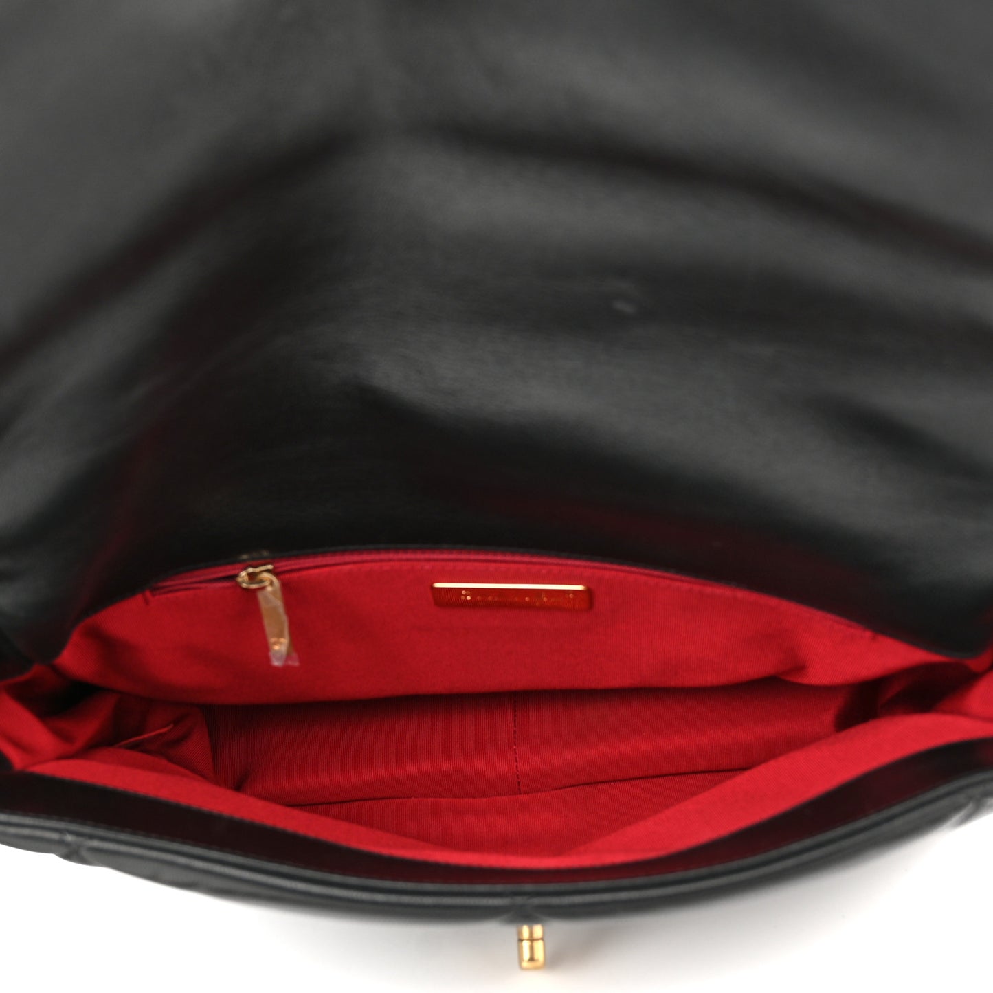 Goatskin Quilted Large Chanel 19 Flap Black