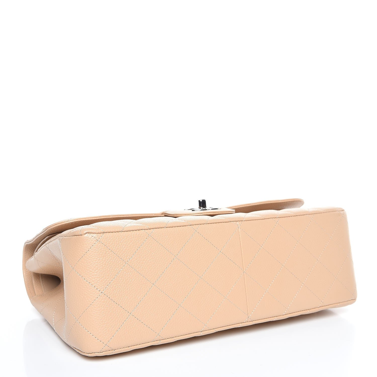 Chanel Caviar Quilted Jumbo Double Flap Light Beige 5 of 14