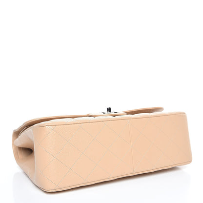 Chanel Caviar Quilted Jumbo Double Flap Light Beige 5 of 14