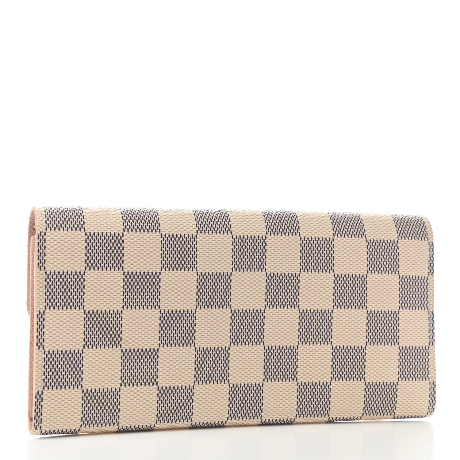 Louis Vuitton Damier Azur Emilie Wallet Rose Ballerine 3 of 7