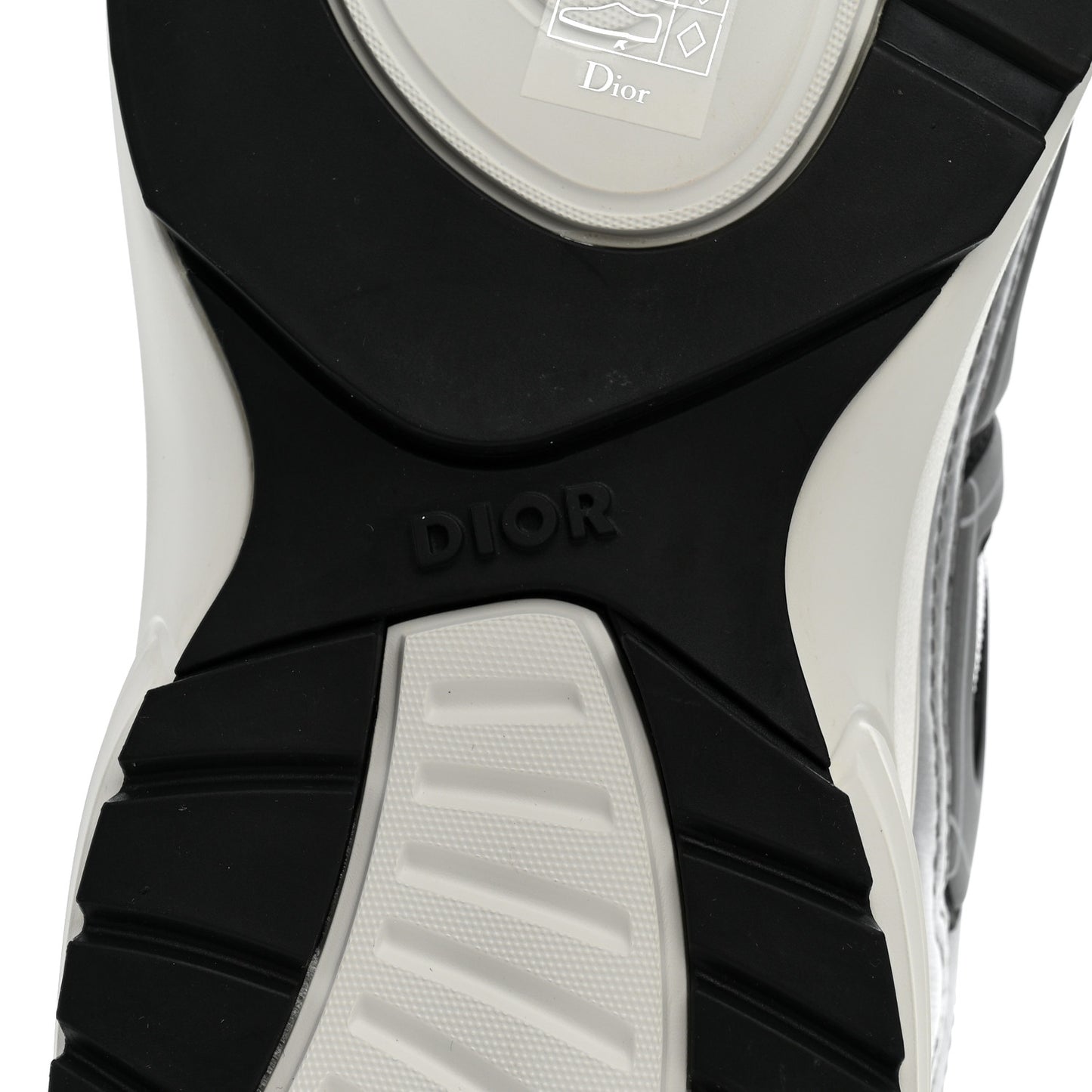 Technical Mesh Calfskin Mens B30 Sneakers 42 Silver Black White