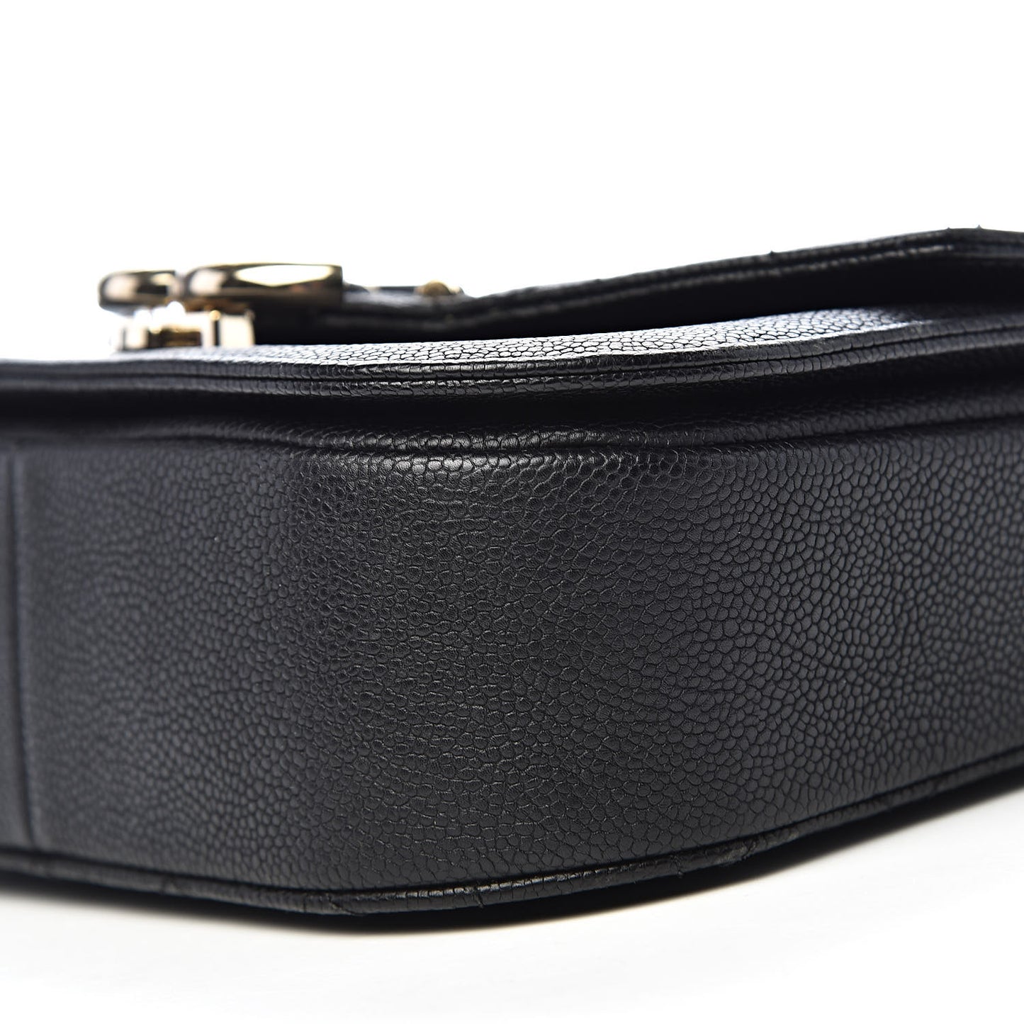 Grained Calfskin Quilted Small Cuba Top Handle Flap Black