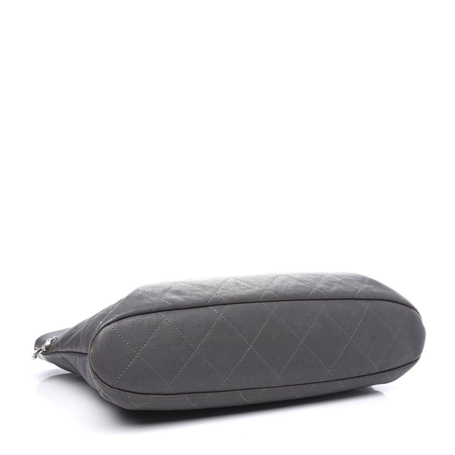 Caviar Quilted Shopping Tote Grey