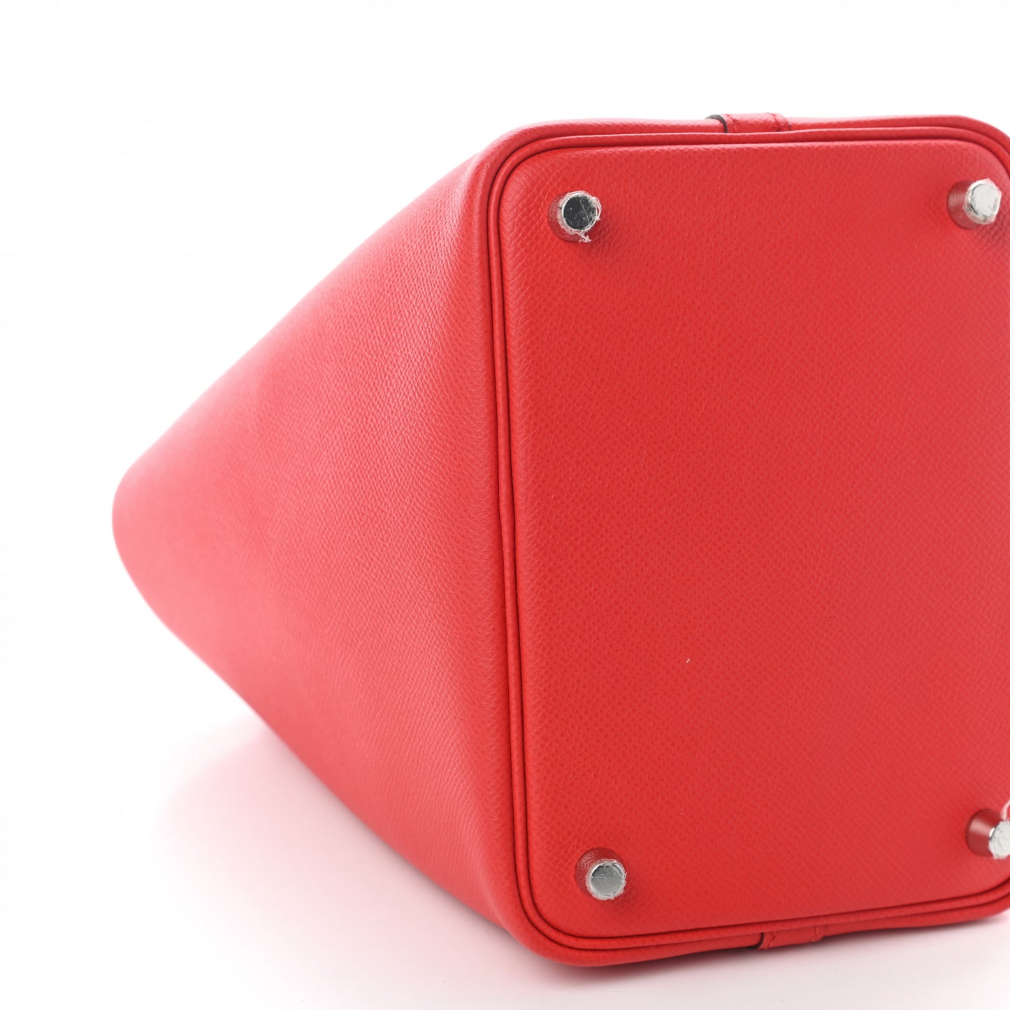 Epsom Tressage De Cuir Picotin Lock 18 PM Rouge Coeur Bleu du Nord Rouge H