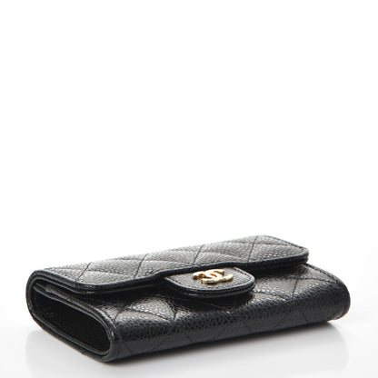 Chanel Caviar Quilted Flap Card Holder Black 4 of 9