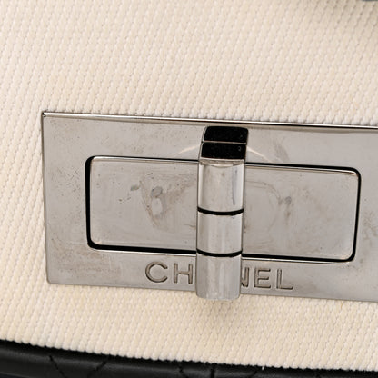 Chanel Canvas Lambskin Mademoiselle Lock Flap Navy White 16 of 16
