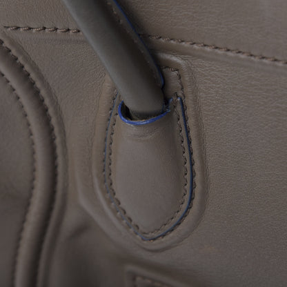 Celine Supple Calfskin Medium Phantom Luggage Khaki Cobalt Trim 23 of 32