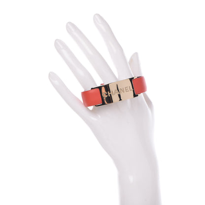 Chanel Calfskin Logo Buckle Bracelet Red 2 of 4